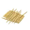 Fabricante de Brochetas Desechables de Bambú Brochetas de Bambú para Coliflor Cabeza Plana 9.3cm Brochetas Pequeñas Bloques de Bambú Brochetas para Fruta Fútbol Brocheta
