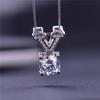 Pingente de Moissanita Colar de Diamantes Feminino Pingente de Diamante Cor D Fl Net Pingente de Moissanita Diamante Conceitual Caneta