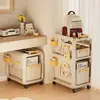 Estante de almacenamiento para mochila escolar, gabinete multifuncional debajo del escritorio con ruedas para estudiantes, estante de almacenamiento de libros para niñas, carrito de almacenamiento para el hogar