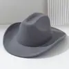 Sombrero Vaquero Occidental de Fieltro Suave para Hombre y Mujer Sombrero Casual de Ala Ligera Simple Sombrero Jazz Estilo Europeo y Americano