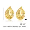 Pendientes Redondos de Media Esfera Exagerados Europeos y Americanos, Estilo de Venta Caliente Transfronteriza, Elegantes Pendientes de Acero de Titanio para Mujer, Simples y Elegantes, No Fáciles de Desvanecer