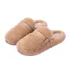 2026 Nuevas Pantuflas Peludas para Pareja Invierno Más Terciopelo Cálidas Pantuflas de Interior Hogar de Gama Alta Simples de Algodón