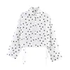 Conjunto de chaqueta con diseño de cordón de lunares y shorts tipo globo para mujer, comercio exterior transfronterizo europeo y americano ZA