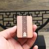 Colgante de monje pequeño zen con incrustaciones de madera de azufaifo con rayo, instrumento taoísta, accesorios para llevar, material antiguo, tallado oscuro