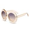 Gafas de Sol de Montura Redonda Grande Estilo Retro Europeo y Americano Modelo 2026 Parasol para Conducir al Aire Libre Venta Directa del Fabricante