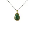 Collar Nuevo Estilo de Jaspe Forma de Gota de Agua para Mujer, No se Desvanece, Gama Alta, Cadena para Clavícula de Moda y con Atmósfera, Accesorios de Collar Versátiles al por Mayor