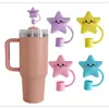 Tapas de Paja de Dibujos Animados Hechas a Medida Cubiertas para Popote Stanley Tapones para Popote de Vaso Stanley Tapas de Silicona a Prueba de Polvo Hechas a Medida