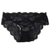 Ropa Interior Sexy de Encaje Cruzado Tentación Corte Transparente en Glúteos Cintura Baja Chica Deseo Puro Bragas Venta al por Mayor 1055