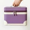 Fábrica Dotteri Bolsa de armazenamento de óleo essencial conveniente portátil couro duplo roxo bolsa de óleo essencial caixa de óleo essencial roxo 66