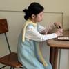 Vestido Infantil 2026 Estilo Otoño para Bebés Niñas, Versión Coreana, Vestido sin Mangas Calado de Color Sólido, Vestido Irregular con Capa para Niños