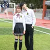Primavera e Outono Novo Casal Moda Britânica Roupa de Marinheiro Uniforme de Ensino Médio Moda Roupa de Aula Atacado