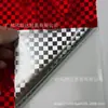 Transfronterizo Nuevo Producto Mascota Forjado Alto Brillo Patrón Cuadriculado Galvanizado Metal Rojo Fibra de Carbono Pegatina Espejo Retrovisor Interior Película