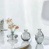 Vaso pequeno moderno de luxo leve mini de três peças vidro transparente aromaterapia frasco de flor terno colorido decoração de sala de estar mesa de jantar