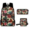 2025 Nuevo Producto Transfronterizo Elemento Mariposa Impresión Digital 3D Mochila Bolsa Escolar Mochila Bolso Cruzado Estuche Lápices DIY
