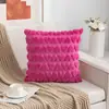 1 pieza Fundas de Almohada Cuadradas de Felpa Suave para Sofá, Sala de Estar Decoración del Hogar Tendencia Lindo Corazón de Amor Funda de Cojín Decorativo