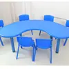 Mesas e Cadeiras de Jardim de Infância Mesa Curva em forma de Lua Infantil Desenho de Aprendizagem Mesa Pequena Semicircular Mesa de Jantar