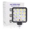 Lâmpada de Carro Exclusiva Transfronteiriça de 4 polegadas 48W Lâmpada de Trabalho Quadrada 16 LEDs Lâmpada para Veículo Off-Road Farol Modificado Holofote Atacado