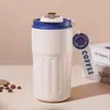 Caneca de Café com Display Digital Inteligente e Controle de Temperatura, Copo Isolado Portátil para Viagem, Aço Inoxidável 316, para Carro e Escritório, Alta Aparência, Copo de Água
