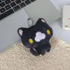 Gato Preto Fofo Coreano com Cauda Urso Marrom Macio Fofo Boneca de Pelúcia Pingente Figura Criativa de Alto Valor Presente Ornamento