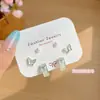 Pendientes de mariposa con degradado morado de verano, pendientes con pasador de plata, pendientes de borlas de hadas elegantes, frescos y dulces para mujer.