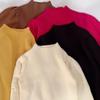Suéter Básico para Niñas Ropa de Otoño Suéter Tejido para Niños Suave Encerado Suéter de Cuello Medio Alto para Bebé Niña Primavera y Otoño Estilo Occidental