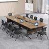 Mesa y silla plegables para conferencias y capacitación, mesa doble abatible, mesa larga, escritorio y silla móviles para instituciones educativas.
