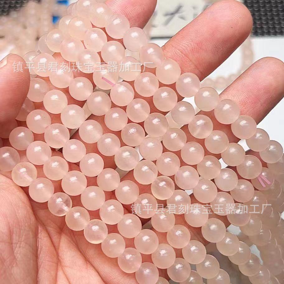 外蒙料晴水绿藕粉手链项链