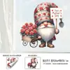 Pegatinas para el Día de la Madre al por Mayor Banderines de Gnomos Carrito de Flores de Rosa Pegatinas de Pared Decoración de Atmósfera Festiva Pegatinas Estáticas