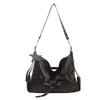 Bolso bandolera de moda chic de alta calidad, versátil, elegante, de color sólido, estilo coreano, de cuero, retro, de nicho