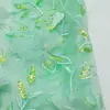 Tela bordada tridimensional floral con cuentas personalizada, tela bordada con lentejuelas para vestido Hanfu cheongsam, bordado floral hecho a mano