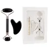 Conjunto de Ferramentas Massageadoras Faciais de 2 Peças Mais Vendido Transfronteiriço Ferramenta Raspador em Formato de Coração Rolo Massageador de Duas Cabeças com Caixa de Presente Agora