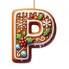 Novos enfeites de Natal acrílicos 2D planos de desenho animado acrílico para o exterior letras