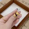 Anillo de Oro Arena Vietnamita Transfronterizo Estilo Lujo Sencillo Escama de Dragón Mariposa Brillante Patrón Roto Juego de Anillos Joyería de Moda para Mujer