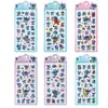 Pegatinas Blanditas Populares con Forma de Durazno Grabadas con Láser Pegatinas 3D de Dibujos Animados Pegatinas de Cristal 3D Pegatinas Decorativas DIY para Niños