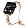 Compatible con Apple Watch 9/8, pulsera de media correa con patrón de ondas, correa de reloj inteligente de metal con diamantes ultra universal.