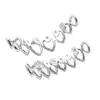 Grillz de hip-hop, popular diseño hueco en forma de lágrima, completamente incrustado con circonia microincrustada, nuevo accesorio de rap estilo callejero para marcadores de tendencias