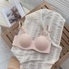 Sostén Jianmei de Media Copa para Busto Pequeño, Push-Up, Anticaída, Grosor Medio, Color Sólido, Espalda Hermosa, Sin Varillas, Sostén Ajustable