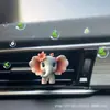 Transfronterizo Nuevo Acrílico Plano Lindo Flor Elefante Coche Salida de Aire Clip Decorativo Interior del Coche Aromaterapia Fragancia