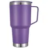 Taza Portátil de Acero Inoxidable de 20Oz30Oz con Asa para Coche, Taza de Cerveza, Aislamiento Térmico, Taza para Café con Popote, Taza para Hielo