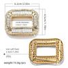 Directo de fábrica para la hebilla inferior de la flor del zapato, flor del zapato de diamantes de imitación, una variedad de adornos para zapatos de renombre con hebilla cuadrada de diamantes, a menudo adornos de hebilla de zapato con alfiler