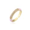 Suministro transfronterizo Aogu joyería de moda europea y americana con microincrustaciones de cobre anillo abierto geométrico de circón de gota de 8 colores para mujer