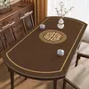 Novo Jogo Americano Oval Estilo Chinês, Toalha de Mesa Impermeável e à Prova de Óleo, Sem Lavagem, Tecido de Luxo Leve de Alta Qualidade, Novo Jogo Americano Oval para Mesa de Jantar