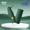 Guarda-sol proteção solar proteção UV guarda-sol guarda-chuva cápsula feminino mini cinco dobras ao ar livre portátil pequeno compacto novo uso duplo