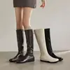 Botas largas elásticas de 3 cm para mujer, con efecto de altura, ajuste ceñido, nuevo estilo de invierno, punta cuadrada, cremallera lateral, color liso, que se ajustan a la pierna, hasta la rodilla