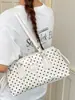 Bolsa Única de Bolinhas para Mulheres, Nova Coleção Outono 2026 Estilo Francês de Alto Valor para o Dia a Dia, Pequena Bolsa Quadrada de Ombro, Bolsa de Mão Tendência