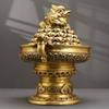 Cabelo liso de fábrica Sapo Dourado cornucópia latão decoração artesanato sala de estar casa decoração loja mesa cobre decoração