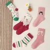 [Nuevo Producto] Calcetines para Niños Niños Primavera Otoño Invierno Transfronterizos de Caña Media Estudiante Calcetines Deportivos Digitales Niños Medianos y Grandes Más Fáciles de Combinar