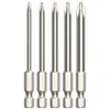 Broppe Pupai Punta de Cruz 75 mm de Largo Acero Aleado S2 Magnética Fuerte Alta Dureza Taladro Eléctrico Punta para Destornillador Eléctrico