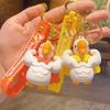 Llavero colgante de ganso fuerte de dibujos animados creativos, lindo para pareja, llavero de coche, accesorios para mochila, pequeños regalos, venta al por mayor
