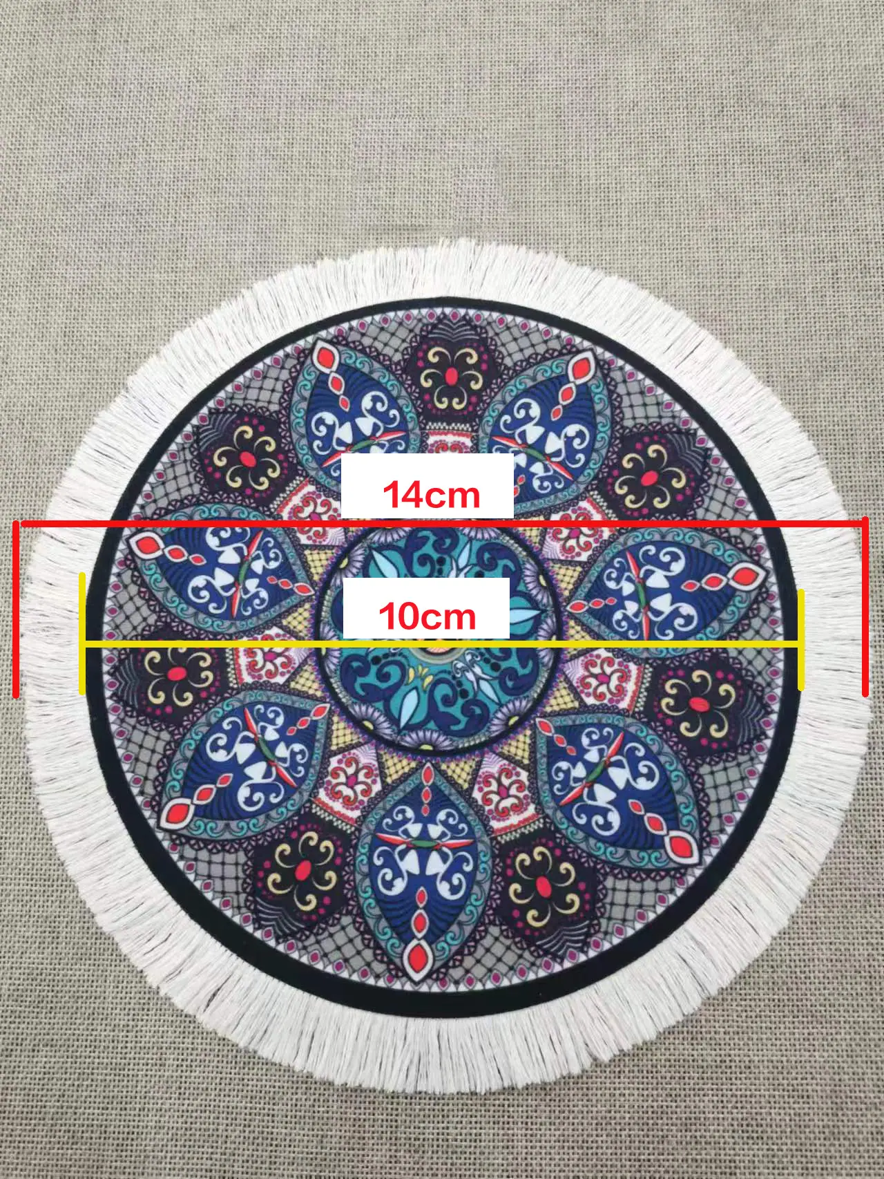 园形杯垫尺寸图
